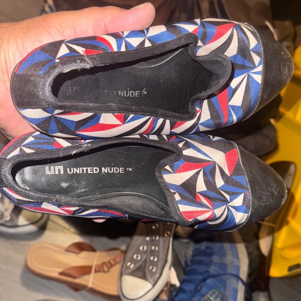 United Nude Women's Geometric Flats - Black, Red, Blue